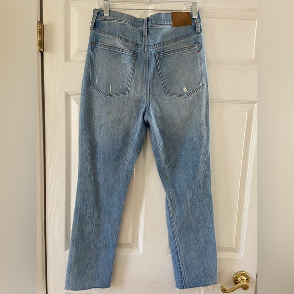Madewell The High-Rise Slim Boyjean in Prentice Wash: Ripped Edition Women's 27 - Picture 6 of 13